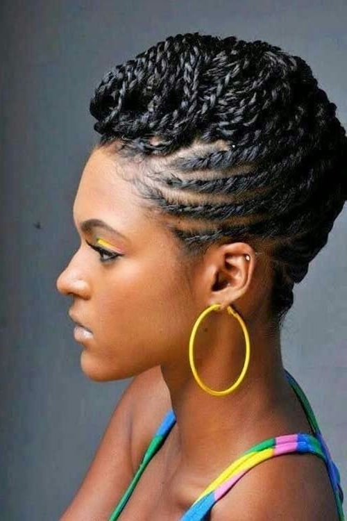 Short Braided Hairstyles Black Women With Thin Hair Braids For Short Within Latest Braided Hairstyles On Relaxed Hair (View 7 of 15)