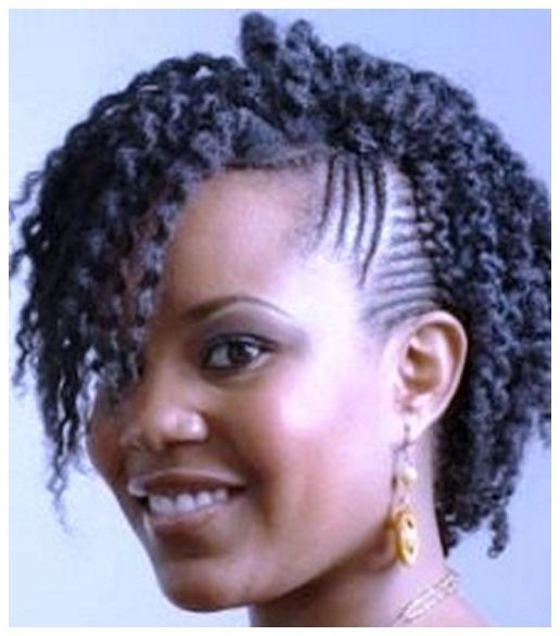 Short Natural Hairstyles With Cornrows | Designpapers Pertaining To Most Up To Date Cornrows Hairstyles For Short Natural Hair (Photo 7 of 15)