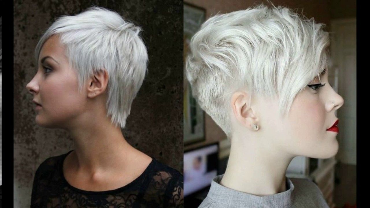 Short Pixie Haircuts For Gray Hair – Youtube Regarding Most Recently Rocker Pixie Haircuts (View 6 of 15)