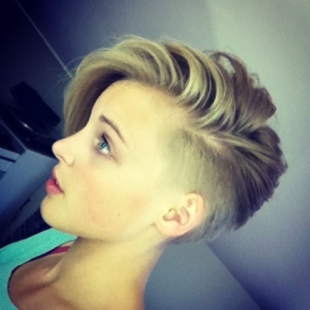 Short Shaved Hairstyles For Women | Hair & Nails | Pinterest | Short Intended For 2018 Chick Undercut Pixie Hairstyles (Photo 2 of 15)