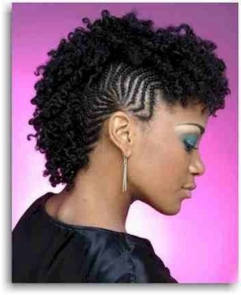 Side Braids With Mohawk | Natural Hair Designs (braids, Twist With Best And Newest Curly Mohawk With Flat Twisted Sides (Photo 3 of 15)