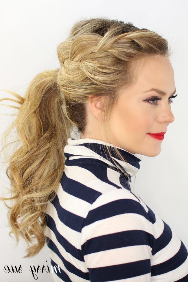 Side French Braid Ponytail Intended For Most Popular Messy French Braid With Middle Part (View 10 of 15)