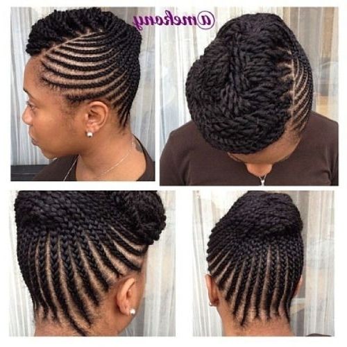 Simple Cornrow Styles On Natural Hair | American African Haircut Throughout Recent Cornrows Hairstyles For Natural Hair (View 14 of 15)