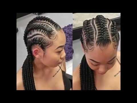 Smart Braids Hairstyles For African Cute Ladies – Youtube With Latest French Braid Hairstyles For Black Hair (Photo 10 of 15)