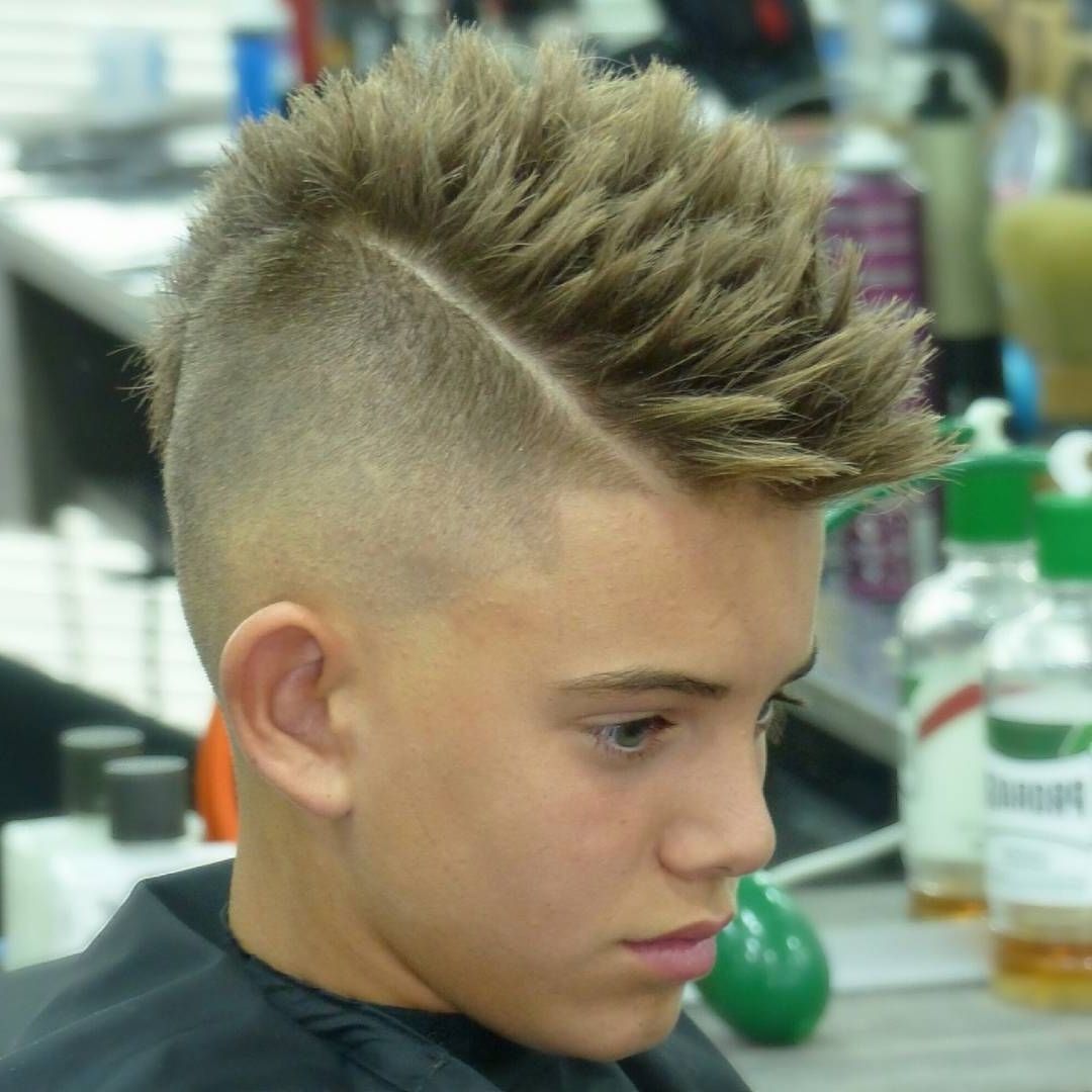 Spiky Mohawk + Side Part + High Skin Fade – Men's Haircuts | Top 100 Within Recent Spiked Blonde Mohawk Haircuts (Photo 6 of 15)