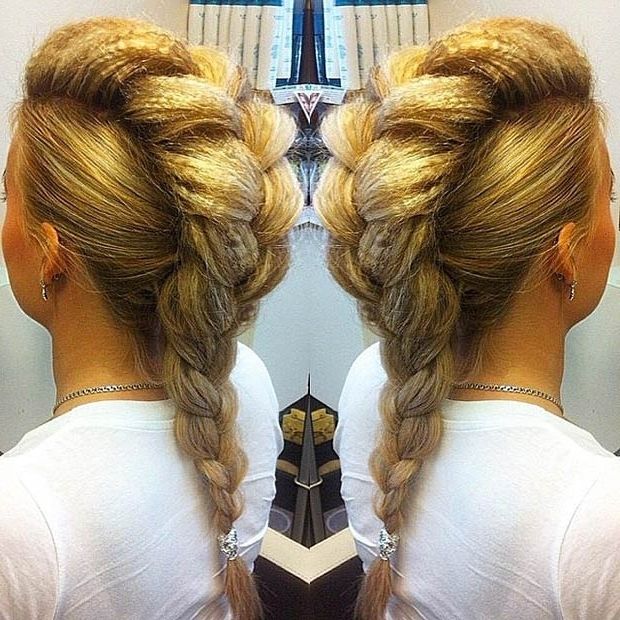 Statement Mohawk Hairstyles 2015 | Hairstyles 2017, Hair Colors And Within Recent Mohawk French Braid Hairstyles (View 13 of 15)