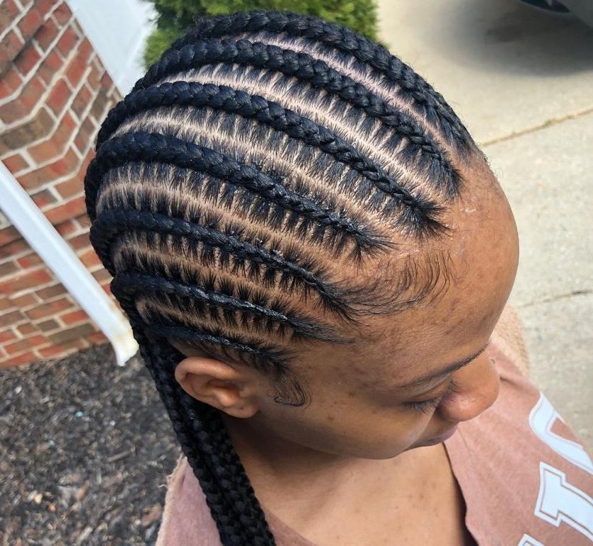 Stitch Braids | Ebena Hair Stylists For Most Current Cornrows And Sew Hairstyles (View 12 of 15)