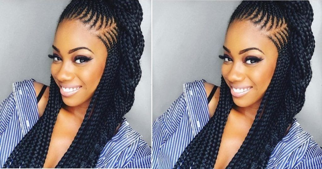 Straight Up Cornrows Hairstyles | American African Haircut With Regard To 2018 Straight Up Cornrows Hairstyles (Photo 1 of 15)