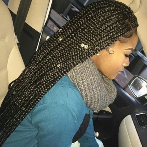 Super Long Box Braids | Hair | Pinterest | Black Girls Hairstyles Throughout Most Current Super Long Dark Braids With Cuffs (Photo 1 of 15)