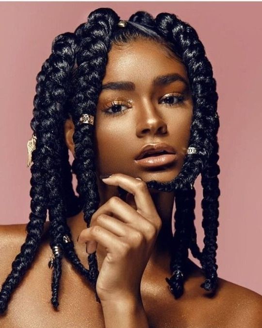 The 317 Best Style Your Box Braids ! Images On Pinterest | Box Within Current Minimalistic Fulani Braids With Geometric Crown (Photo 3 of 15)