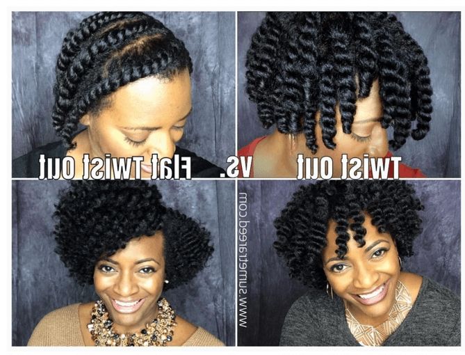 The Twist Out Vs. Flat Twist Out Teaches You Two Ways To Create With Regard To Most Popular Flat Twists Into Twist Out Curls (Photo 2 of 15)