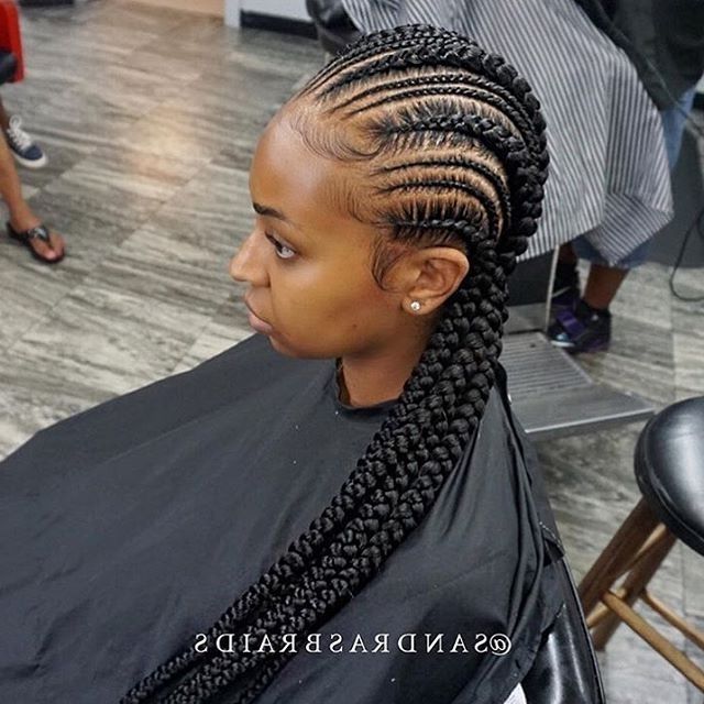 These #cornrows Are So Clean @sandrasbraids ? | #houstonbraider Throughout Latest Straight Back Braided Hairstyles (Photo 1 of 15)