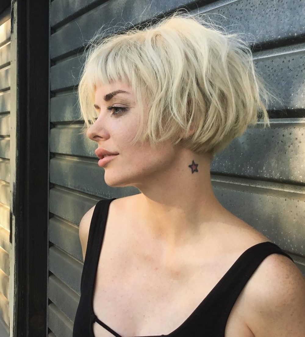 Top 36 Short Blonde Hair Ideas For A Chic Look In 2018 With Current Finely Chopped Buttery Blonde Pixie Haircuts (Photo 7 of 15)