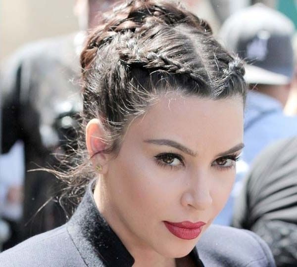 Top 70 Plaits And Braids For Party Hair Inspiration | Kim Kardashian In Most Up To Date Kim Kardashian Braided Hairstyles (Photo 15 of 15)
