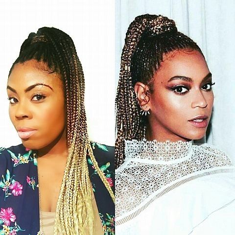 Trendy Beyonce Braided High Ponytail Hairstyles In Formal Event Throughout 2018 Beyonce Braided Hairstyles (View 8 of 15)