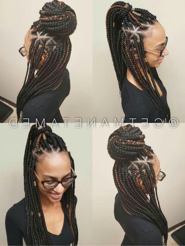Triangle Part Box Braids. Poetic Justice Braids. Plaits. Long Braids Within Most Recent Bold Triangle Parted Box Braids (Photo 3 of 15)