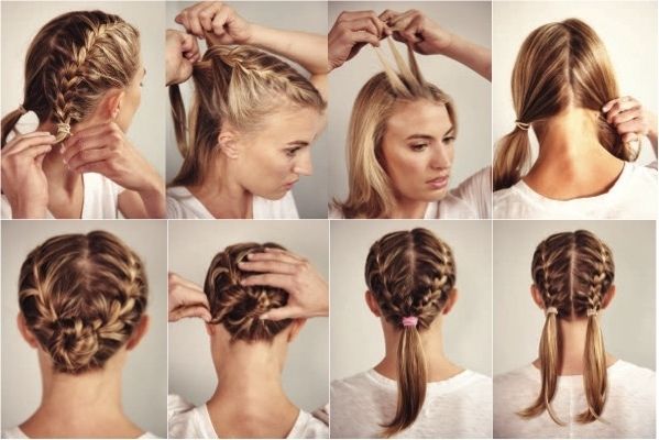 Try A New Race Day 'do With A Double French Braid | Women's Running With Most Recent Double French Braids And Ponytails (View 11 of 15)