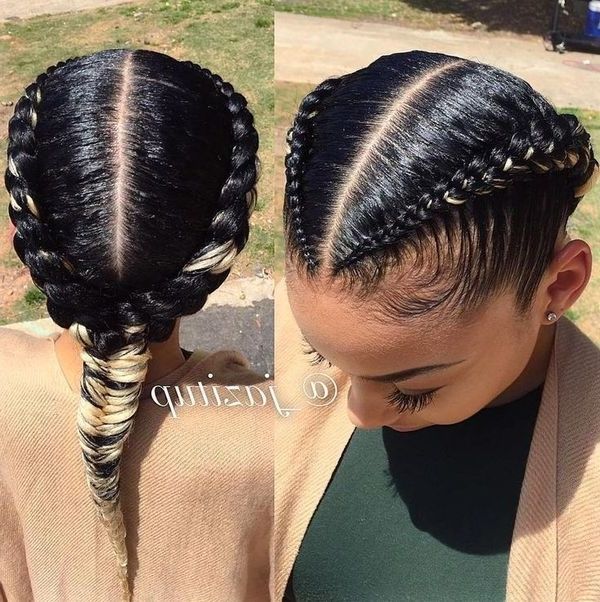 Two Braids Hairstyles | African American Hairstyling Inside Most Current Side French Cornrow Hairstyles (Photo 8 of 15)