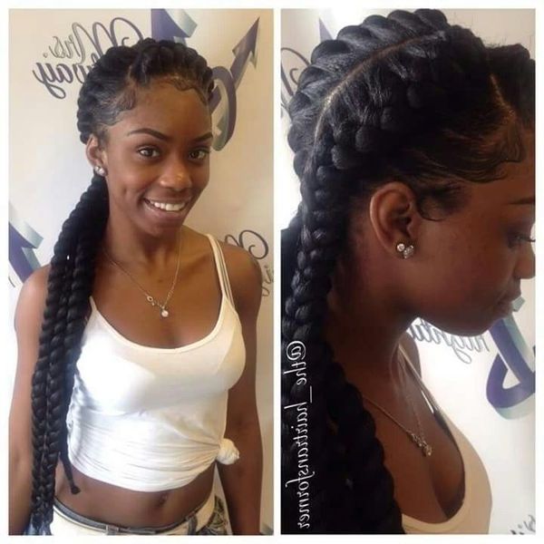 Two Braids Hairstyles | African American Hairstyling Inside Recent Two Cornrows Hairstyles (Photo 14 of 15)