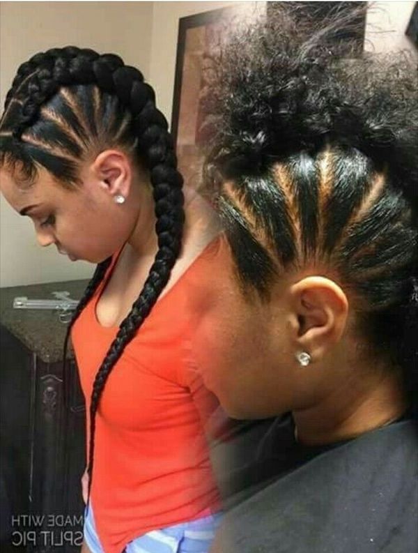Two Braids Hairstyles | African American Hairstyling Regarding Most Popular Braided Hairstyles With Weave (Photo 10 of 15)