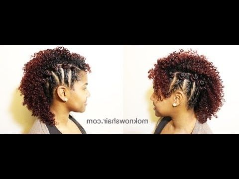 Two Strand Twisted Mohawk – Youtube Inside 2018 Curly Mohawk With Flat Twisted Sides (Photo 6 of 15)