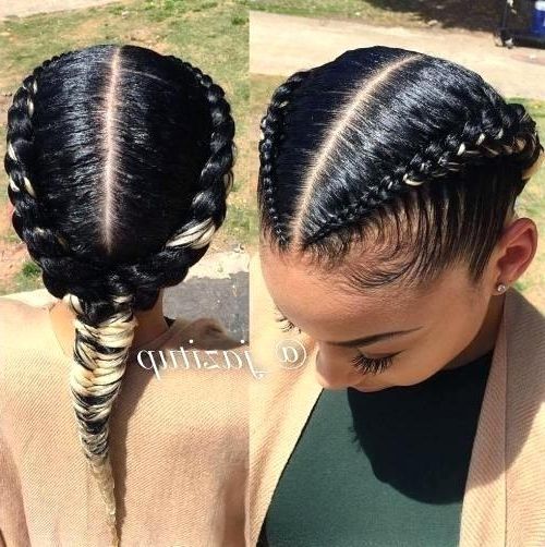 Types Of Braids For Black Hair Image French Braid Hairstyles For Throughout Most Popular French Braid Hairstyles (Photo 7 of 15)