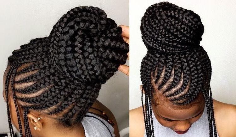 Up Do Jumbo Cornrow Braids Are The New Hairstyle Sensation In Nairobi Inside Latest Abuja Cornrows Hairstyles (Photo 1 of 15)