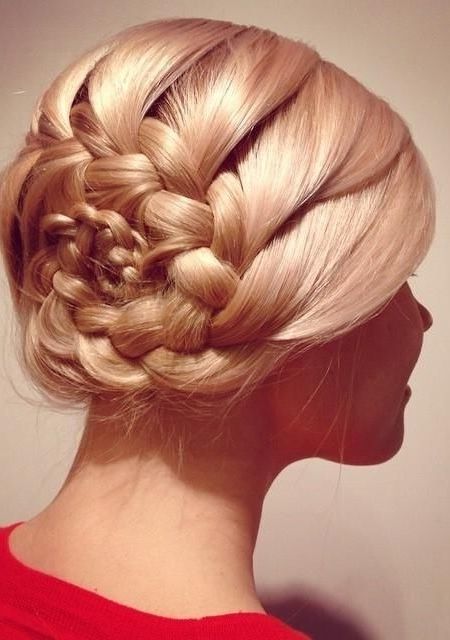 Updo Hairstyles | Haircuts, Hairstyles 2019 And Hair Colors For With Recent French Braids In Flower Buns (View 9 of 15)