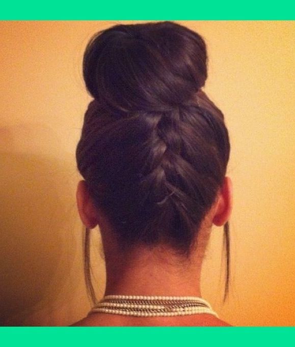Upside Down Braid Bun | Rebecca S.'s (rebeccasantos) Photo | Beautylish Pertaining To Most Recently Two French Braid Hairstyles With A Sock Bun (Photo 10 of 15)