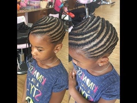 Weaving Hairstyles For Kids : Amazing Kids Collections – Youtube Intended For 2018 Cornrows Hairstyles Without Weave (View 7 of 15)