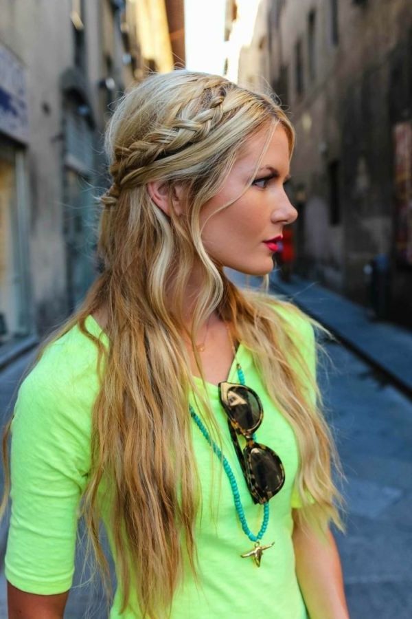 Wedding Hairstyles That Are Half Up But Fully Beautiful | Princess Inside Current Messy French Braid With Middle Part (View 4 of 15)