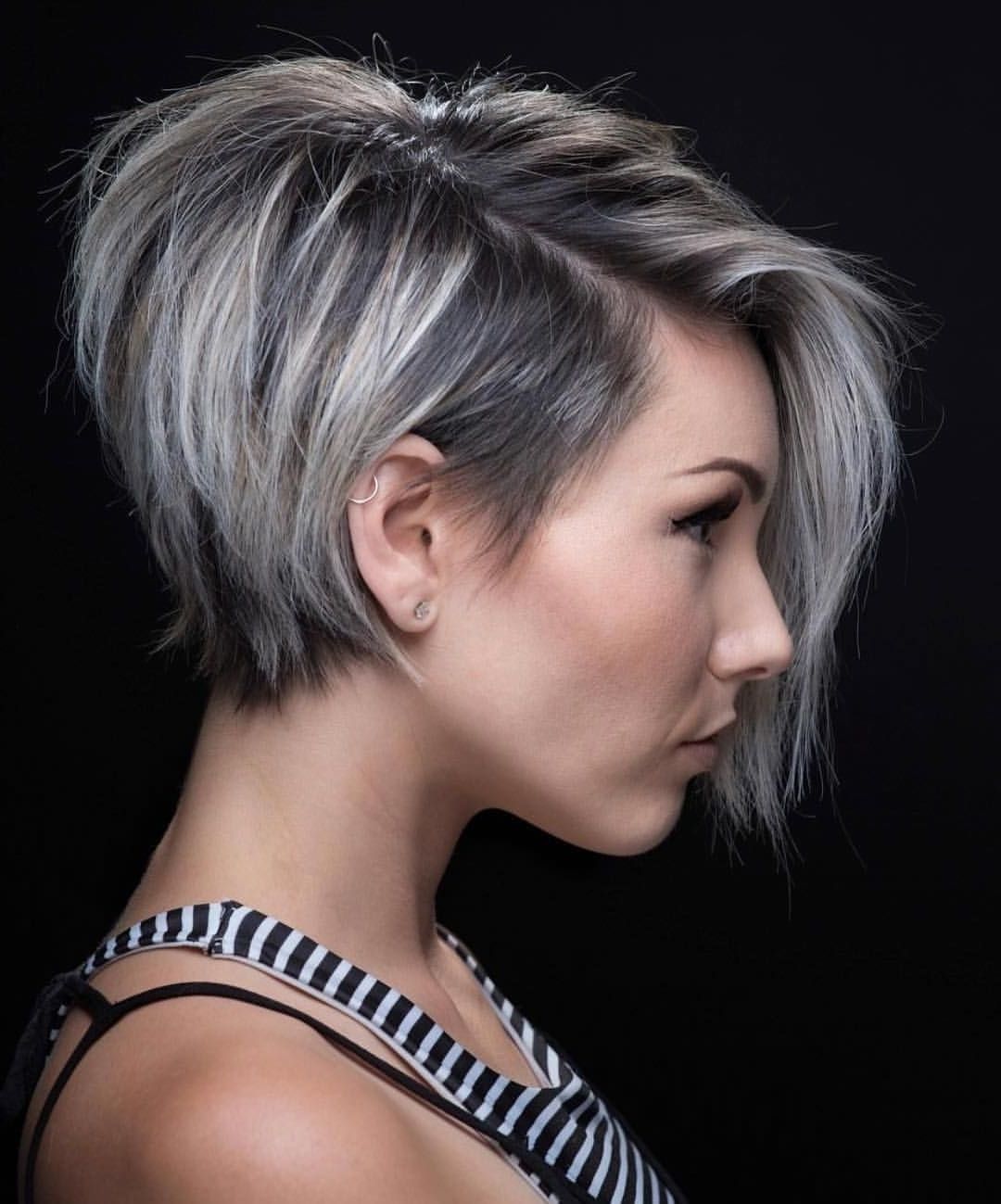 Whoa. This One Might Be A Game Changer. | Cheveux | Pinterest | Game With 2018 Pixie Bob Haircuts With Temple Undercut (Photo 6 of 15)
