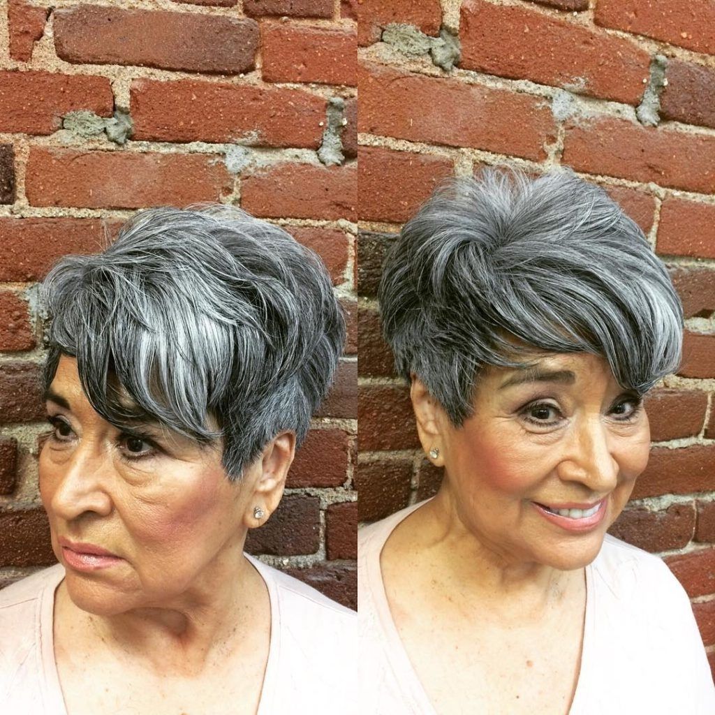 Women's Voluminous Tousled Pixie With Long Fringe Lengths And Bangs Pertaining To 2018 Silver And Brown Pixie Haircuts (View 2 of 15)