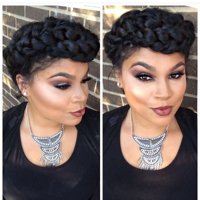Yes Chile! @bambybecky – Http://community.blackhairinformation In Current Dutch Braid Crown For Black Hair (Photo 12 of 15)