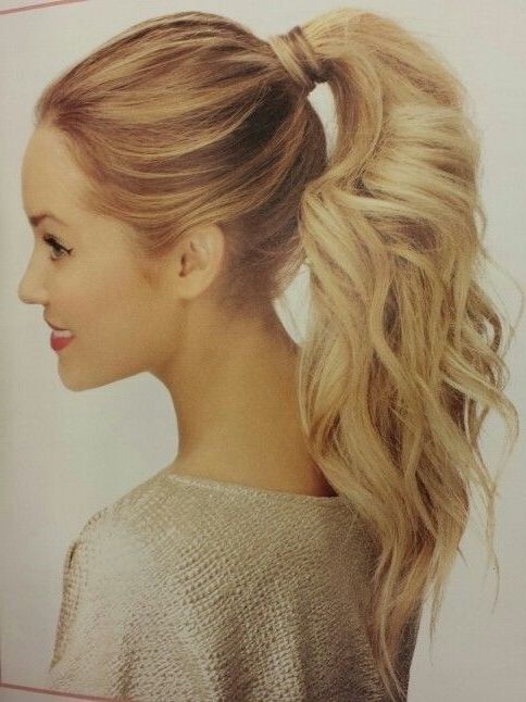 10 Cute Ponytail Ideas: Summer And Fall Hairstyles For Long Hair Regarding Neat Ponytail Hairstyles With Voluminous Curls (View 3 of 25)