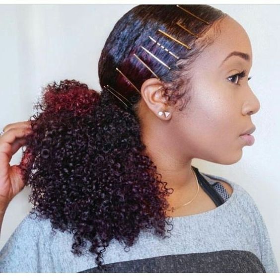 10+ Gorgeous Natural Hair Ponytail Styles To Try! – The Blessed Queens Intended For Pony Hairstyles For Natural Hair (Photo 7 of 25)