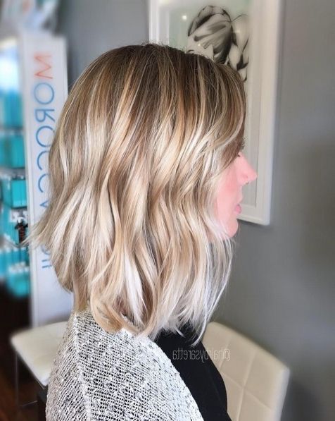 10 Medium Length Styles Perfect For Thin Hair – Popular Haircuts Throughout Striking Angled Platinum Lob Blonde Hairstyles (View 17 of 25)