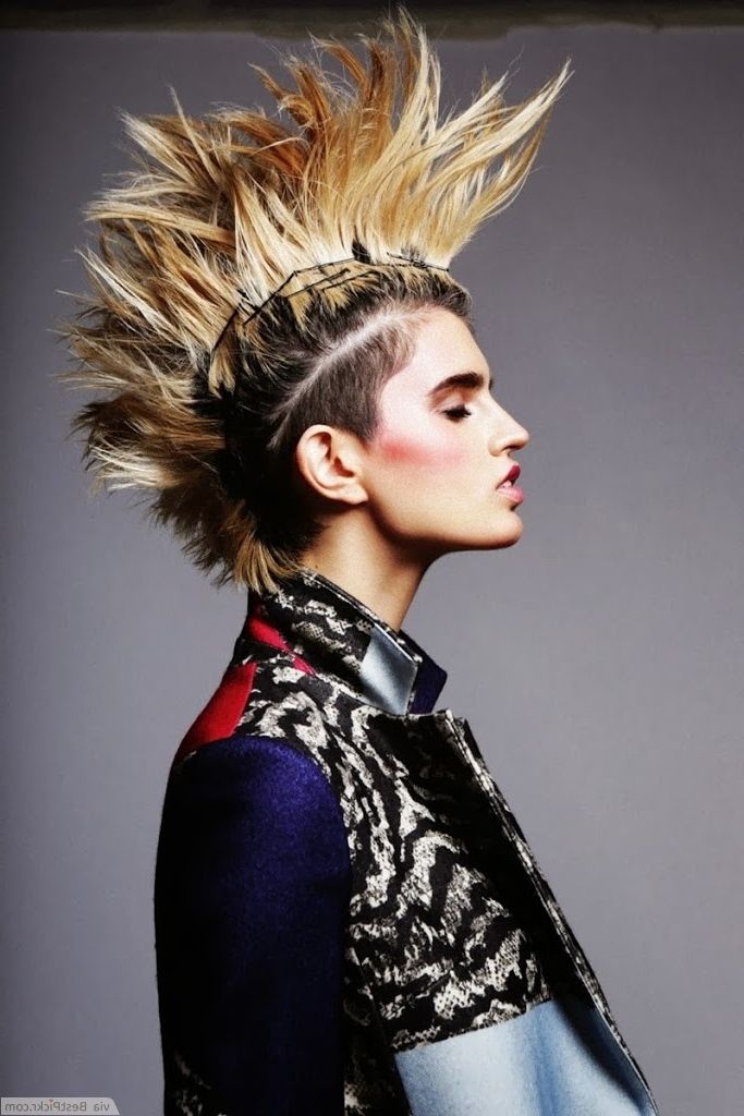 10 Unique Punk Hairstyles For Girls In 2018 | Bestpickr Within Most Current Spiked Blonde Mohawk Hairstyles (View 19 of 25)