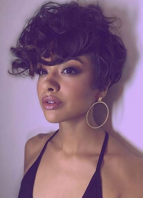 100 Short Hairstyles For Women: Pixie, Bob, Undercut Hair | Fashionisers In Most Up To Date Long Curly Pixie Hairstyles (Photo 21 of 25)
