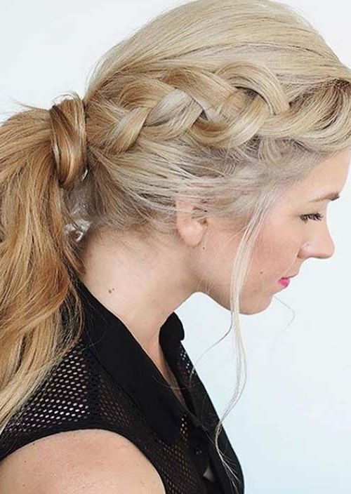 100 Trendy Long Hairstyles For Women To Try In 2017 | Fashionisers Within Ponytail Hairstyles With A Braided Element (Photo 19 of 25)