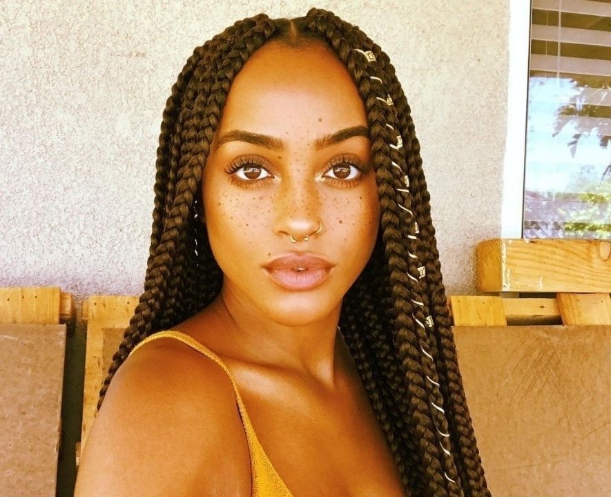 11 Ways To Pull Off Boho Box Braids In 2018 And Beyond For Braided Boho Locks Pony Hairstyles (View 13 of 25)