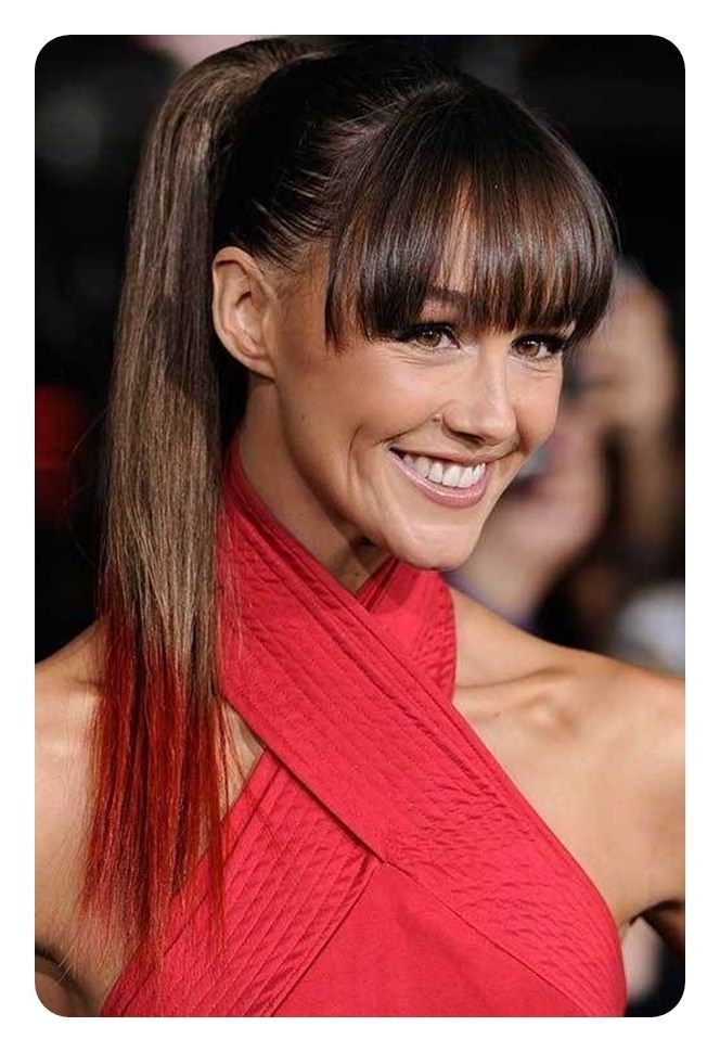 120 Fascinating Ponytail With Bangs To Cherish On For High Messy Pony Hairstyles With Long Bangs (View 15 of 25)