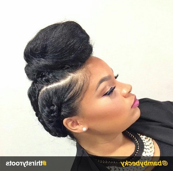 13 Natural Hair Updo Hairstyles You Can Create With Curly Pony Hairstyles With A Braided Pompadour (View 6 of 25)
