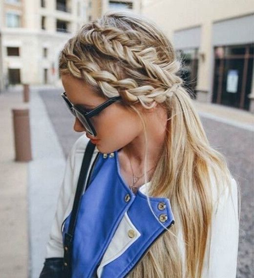 15 Adorable French Braid Ponytails For Long Hair – Popular Haircuts With Side Pony Hairstyles With Fishbraids And Long Bangs (View 17 of 25)