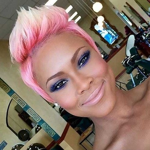 15 Short Blonde And Pink Hairstyles | Short Hairstyles 2017 – 2018 Intended For Newest Spiked Blonde Mohawk Hairstyles (View 23 of 25)