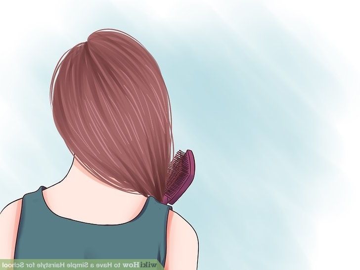 15 Ways To Have A Simple Hairstyle For School – Wikihow In Side Braid Hairstyles For Curly Ponytail (Photo 11 of 25)