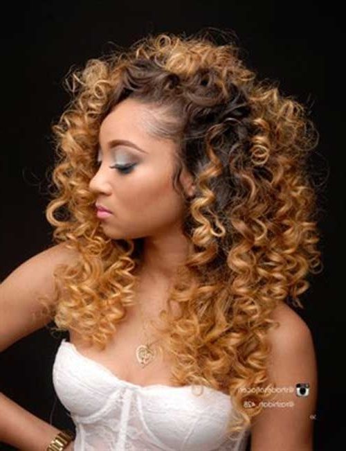 20 Curly Weave Hairstyles | Hair | Pinterest | Curly Weave Pertaining To Curly Blonde Ponytail Hairstyles With Weave (View 1 of 25)