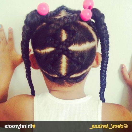 20 Cute Natural Hairstyles For Little Girls With The Criss Cross Ponytail Hairstyles (View 17 of 25)