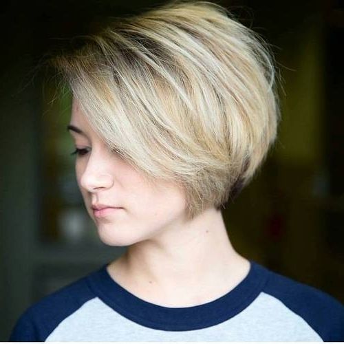 20 Edgy Ways To Jazz Up Your Short Hair With Highlights In Most Current Undercut Blonde Pixie Hairstyles With Dark Roots (Photo 24 of 25)