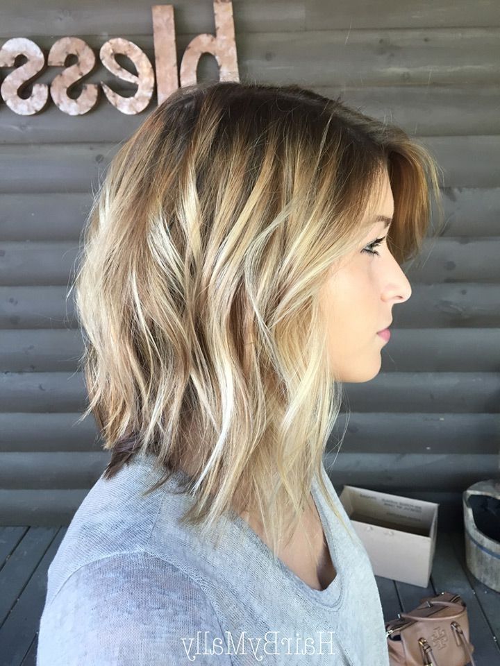 20 Gorgeous Inverted Choppy Bobs | Hurr | Pinterest | Long Bob, Bobs Inside Gently Angled Waves Blonde Hairstyles (Photo 1 of 25)